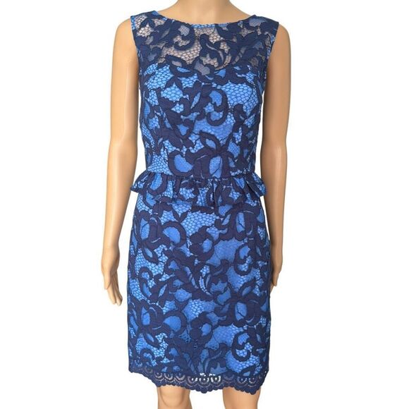Lilly Pulitzer Kiri dress in true navy romantic corded Lace Size 0 NWT - Picture 2 of 10